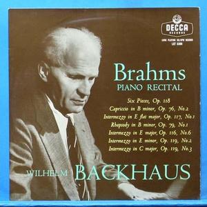 Backhaus, Brahms piano recital