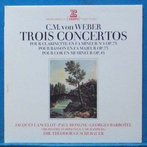 Weber trois concertos (clarinet/bassoon/horn)