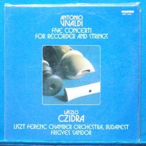 Czidra, Vivaldi 5 concerti for recorder and strings (미개봉)
