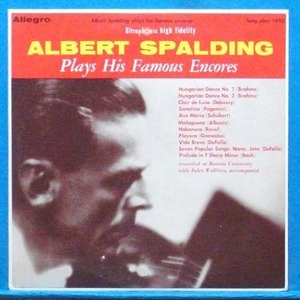 Albert Spalding plays his favorite encores
