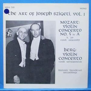 Joseph Szigeti, Berg/Mozart violin concertos