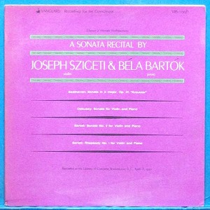 Violin sonata recital by Szigeti &amp; Bartok 2LP&#039;s (미국 초반)