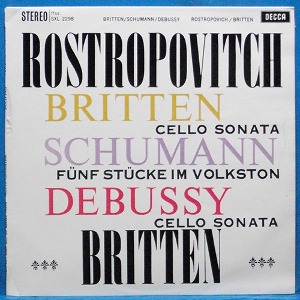 Rostropovich, Britten/Schumann/Debussy cello sonatas (영국 Decca narrow-band)