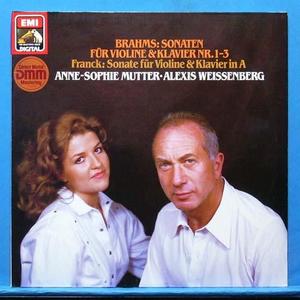 Mutter, Brahms/Franck violin sonatas 2LP&#039;s (미국 EMI)