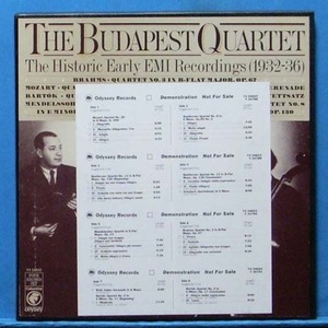 Budapest Quartet early recordings(1932-36) 4LP&#039;s 비매품